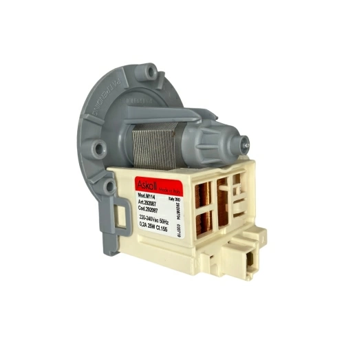 Насос для стиральной машины Askoll M114, 25W, 3 винта, фишка назад